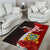 Tuvalu Polynesian Custom Personalised Area Rug - Coat Of Arm With Hibiscus - Polynesian Pride