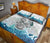 Maori Manaia The Blue Sea Quilt Bed Set, White - Polynesian Pride