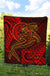 American Samoa Premium Quilt - Red Shark Polynesian Tattoo - Polynesian Pride