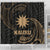 Nauru Polynesian Shower Curtain - Gold Tribal Wave - Polynesian Pride