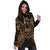 French Polynesia Polynesian Hoodie Dress Map Gold - Polynesian Pride