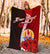 Tahiti Polynesian Custom Personalised Premium Blanket - Coat Of Arm With Hibiscus - Polynesian Pride