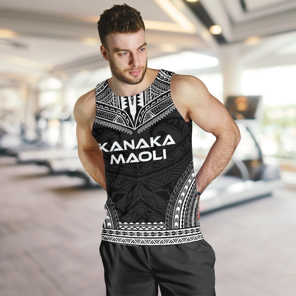 Kanaka Maoli Men's Tank Top - Polynesian Chief Black Version - Polynesian Pride