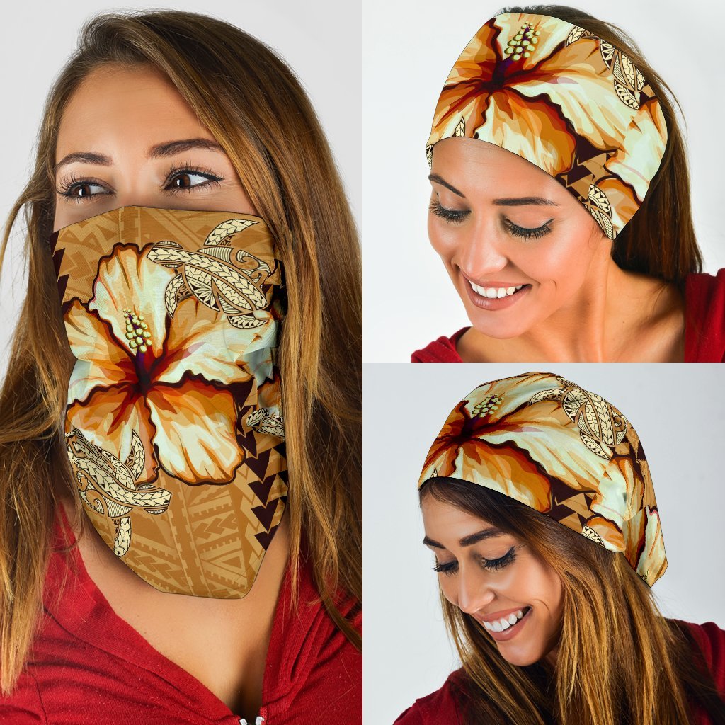 Hawaii Retro Vintage Hibiscus Unisex Bandana 3-Pack One Size Beige - Polynesian Pride