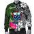 Samoa Men Bomber Jacket - Turtle Plumeria Banana Leaf - Polynesian Pride