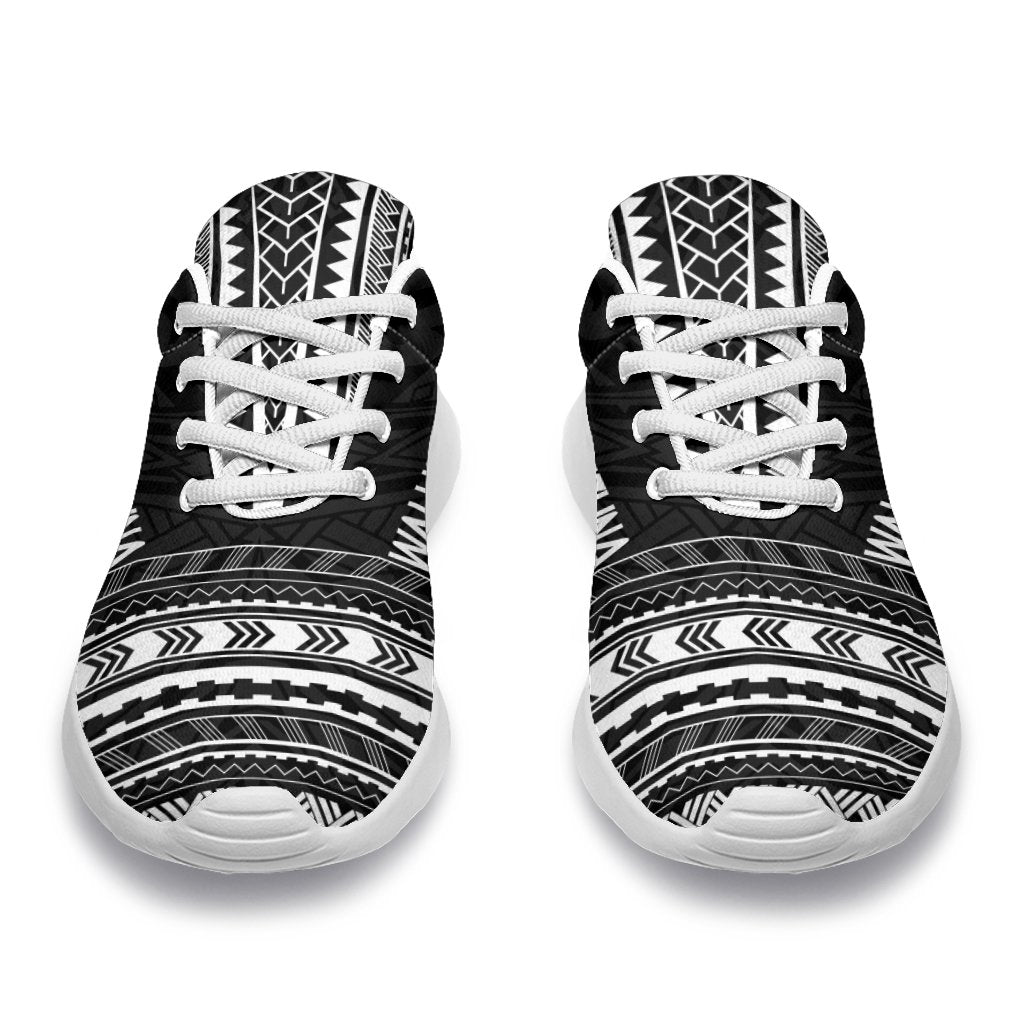 Wallis And Futuna Sporty Sneakers - Polynesian Chief Black Version - Polynesian Pride