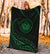 Hawaii Coat Of Arms Premium Blanket - Green - Frida Style - Polynesian Pride