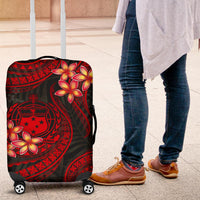 Samoa Polynesian Luggage Covers - Red Plumeria - Polynesian Pride
