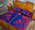 Wallis and Futuna Quilt Bed Set - Wallis and Futuna Coat Of Arms & Polynesian Red Tattoo Style - Polynesian Pride