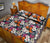 Hawaii Quilt Bed Set Seamless Exotic Pattern With Tropical Leaves Flowers AH - Polynesian Pride