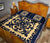 Hawaii Quilt Bed Set Royal Pattern - White Border - Indigo - Polynesian Pride