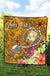 Tonga Custom Personalised Premium Quilt - Turtle Plumeria (Gold) - Polynesian Pride