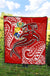 Tonga Premium Quilt - Red Shark Polynesian Tattoo - Polynesian Pride