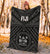 Fiji Premium Blanket - Fiji Seal With Polynesian Tattoo Style (Black) - Polynesian Pride