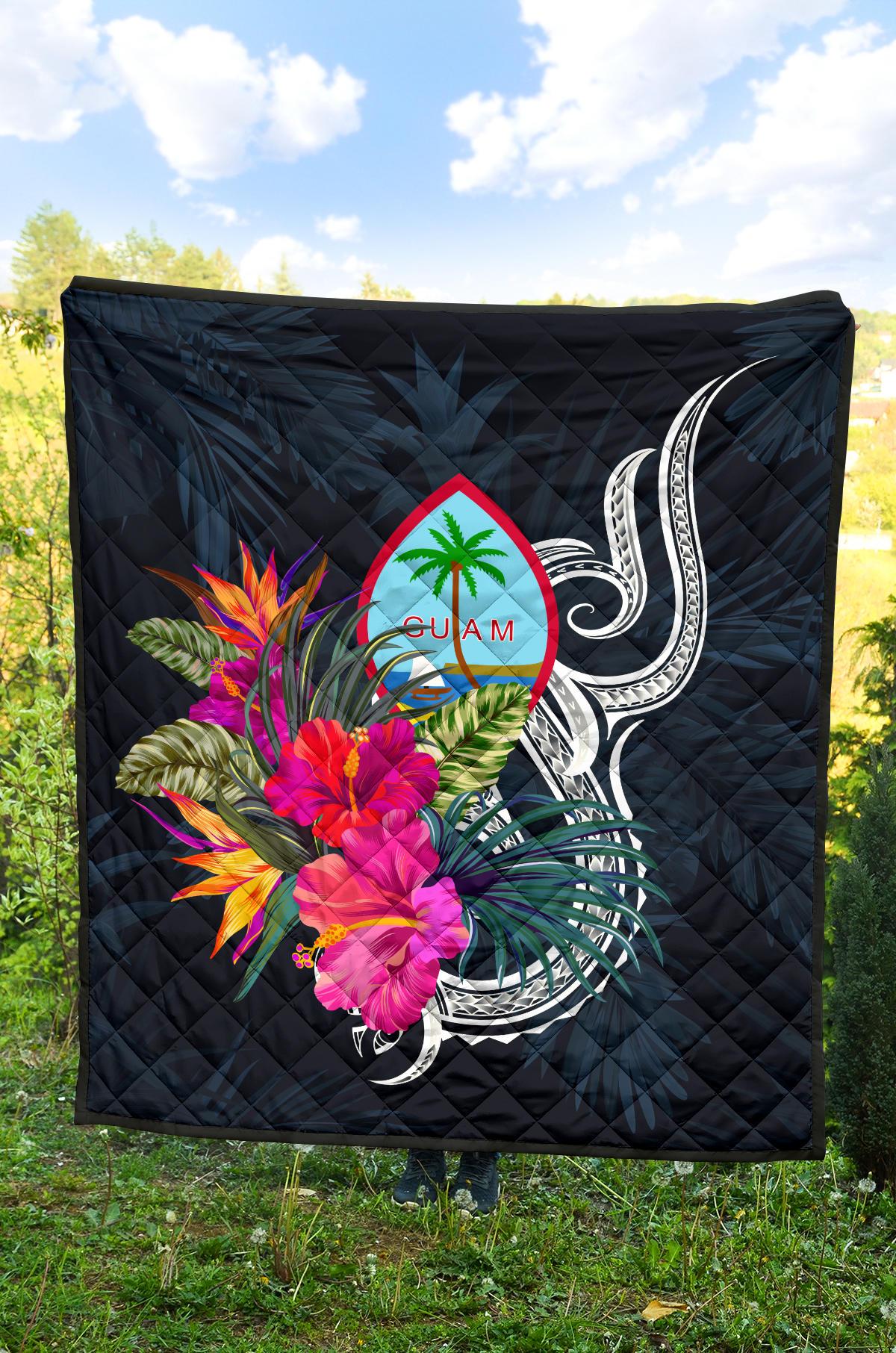 Guam Polynesian Premium Quilt - Tropical Flower - Polynesian Pride