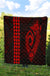 Hawaii Kakau Makau Fish Hook Polynesian Premium Quilt - Red - Polynesian Pride