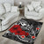 Polynesian Hawaii Kanaka Maoli Area Rug - Humpback Whale with Hibiscus (White) - Polynesian Pride