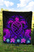 Hawaii Turtle Polynesian Blue Premium Quilt - Kuly Style - Polynesian Pride