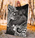 Vanuatu Polynesian Premium Blanket - White Shark Polynesian Tattoo - Polynesian Pride