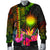 Marshall Islands Polynesian Men's Bomber jacket - Hibiscus and Banana Leaves - Polynesian Pride