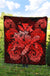 Hawaii Turtle Wave Polynesian Premium Quilt - Hey Style Red - Polynesian Pride