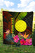 Palau Polynesian Personalised Premium Quilt - Hibiscus and Banana Leaves - Polynesian Pride