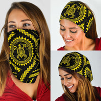 Hawaiian Turtle Map Black Yellow Bandana 3 - Pack - Polynesian Pride