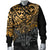 Polynesian Hawaii (Kanaka Maoli) Men Bomber Jacket - Gold Hibiscus Turtle Flowing - Polynesian Pride