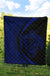 Hawaii Turtle Map Polynesian Premium Quilt - Blue - Circle Style - Polynesian Pride
