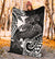 Polynesian Wallis and Futuna Premium Blanket - White Shark Polynesian Tattoo - Polynesian Pride