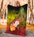 Custom Personalised Yap Premium Blanket - Humpback Whale with Tropical Flowers (Yellow) - Polynesian Pride