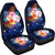 Hawaii Couple Manta Ray Plumeria Hibiscus Tropical Polynesian Car Seat Cover - Bling Style - AH Universal Fit Blue - Polynesian Pride