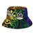 Vanuatu Custom Personalised Bucket Hat - Rainbow Polynesian Pattern - Polynesian Pride