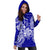 New Caledonia Polynesian Hoodie Dress Map Blue - Polynesian Pride