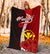 Hawaii Polynesian Premium Blanket - Coat Of Arm With Hibiscus - Polynesian Pride