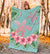 Hawaii Tropical Hibiscus Turtle Mint Style - Premium Blanket AH - Polynesian Pride