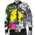 New Caledonia Men's Bomber Jacket White - Turtle Plumeria Banana Leaf - Polynesian Pride