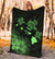 Hawaii Hibiscus Map Polynesian Ancient Green Premium Blanket - Polynesian Pride