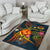 American Samoa Polynesian Personalised Area Rug - Legend of American Samoa (Blue) - Polynesian Pride