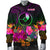 YAP Personalised Men's Bomber Jacket - Summer Hibiscus - Polynesian Pride