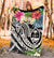 Guam Polynesian Premium Blanket - Summer Plumeria (Black) - Polynesian Pride