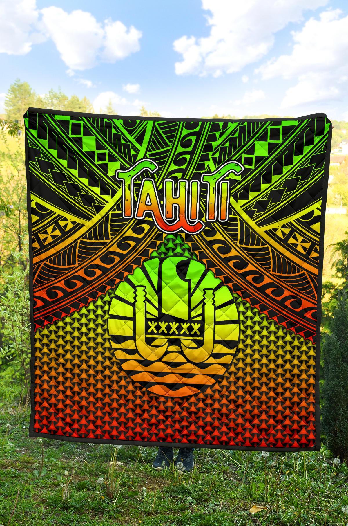 Polynesian Tahiti Personalised Premium Quilt - Reggae Vintage Polynesian Patterns - Polynesian Pride
