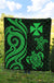 Wallis and Futuna Premium Quilt - Green Tentacle Turtle - Polynesian Pride