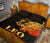 Sun In Leo Zodiac Quilt Bed Set Polynesian Tattoo Simple - Orange Black - Polynesian Pride