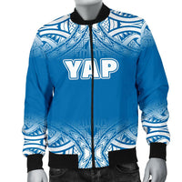 Yap Men's Bomber Jacket - Fog Blue Style - Polynesian Pride