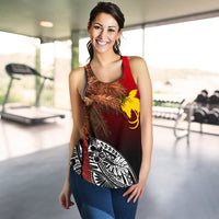 Papua New Guinea Women's Racerback Tank - Polynesian Palm Tree - Polynesian Pride