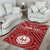 Tahiti Personalised Area Rug - Tahiti Seal In Polynesian Tattoo Style (Red) - Polynesian Pride