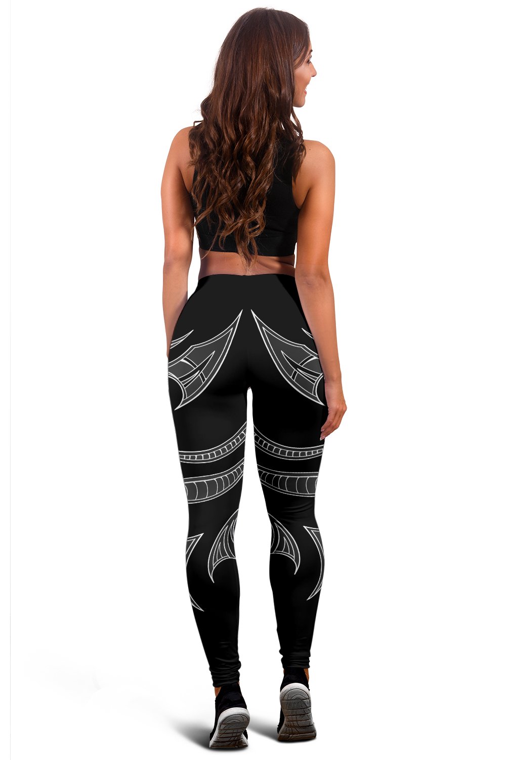 Hawaii Tribal Polynesian Women's Leggings - Grey - Juno Style - AH - Polynesian Pride