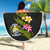 Nauru Custom Personalised Beach Blanket - Plumeria Tribal - Polynesian Pride