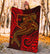 Fiji Premium Blanket - Red Shark Polynesian Tattoo - Polynesian Pride